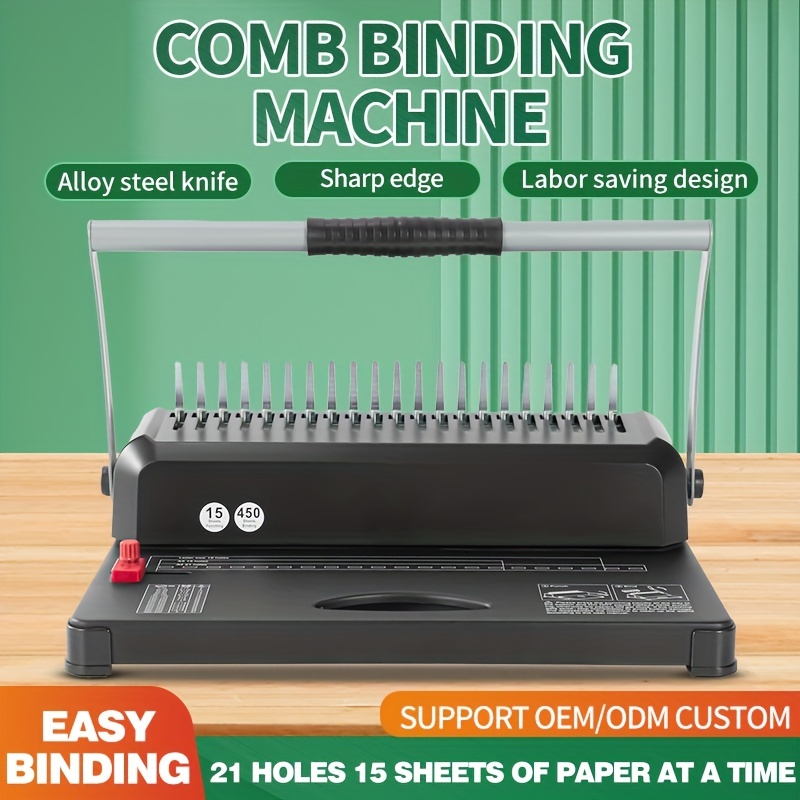 Hole Puncher Mini Binding Machine Paper Spiral Binder Convenient Coil Book  Adjus