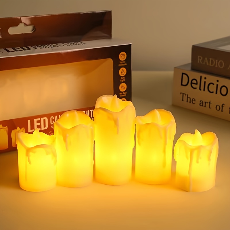 Prix 3 Bougies à LED en Cire avec télécommande moins cher, Bougeoirs et  bougies à LED