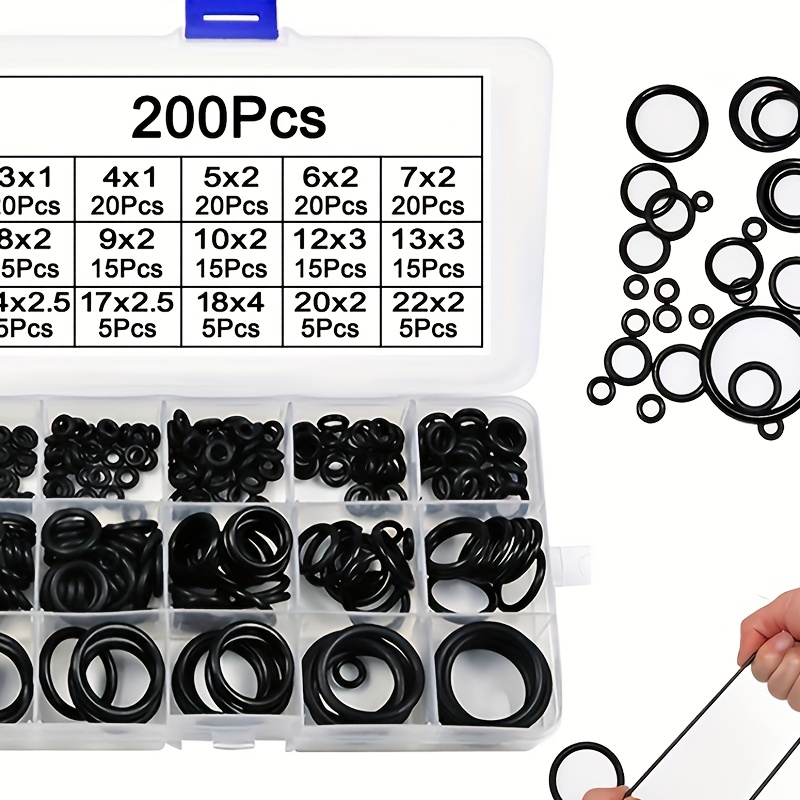 279Pcs/Kit 18 Sizes Metric Rubber O-Ring Assortment Kit Hydraulic Plumbing  Gaskets Seal Set