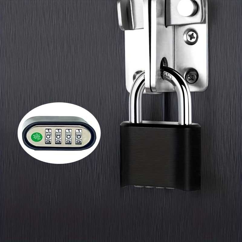 Multifunctional Combination 4 Digit Security Padlock Gym Locker Drawer  Luggage Cabinet Toolbox Door Lock Door Padlock Color: A1