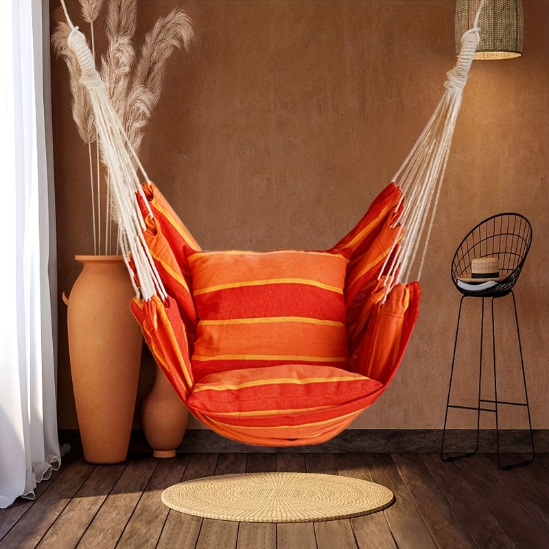 Silla colgante de mimbre para patio interior y exterior, silla de hamaca,  resistente a los rayos UV, marco de aluminio plegable, capacidad de 330