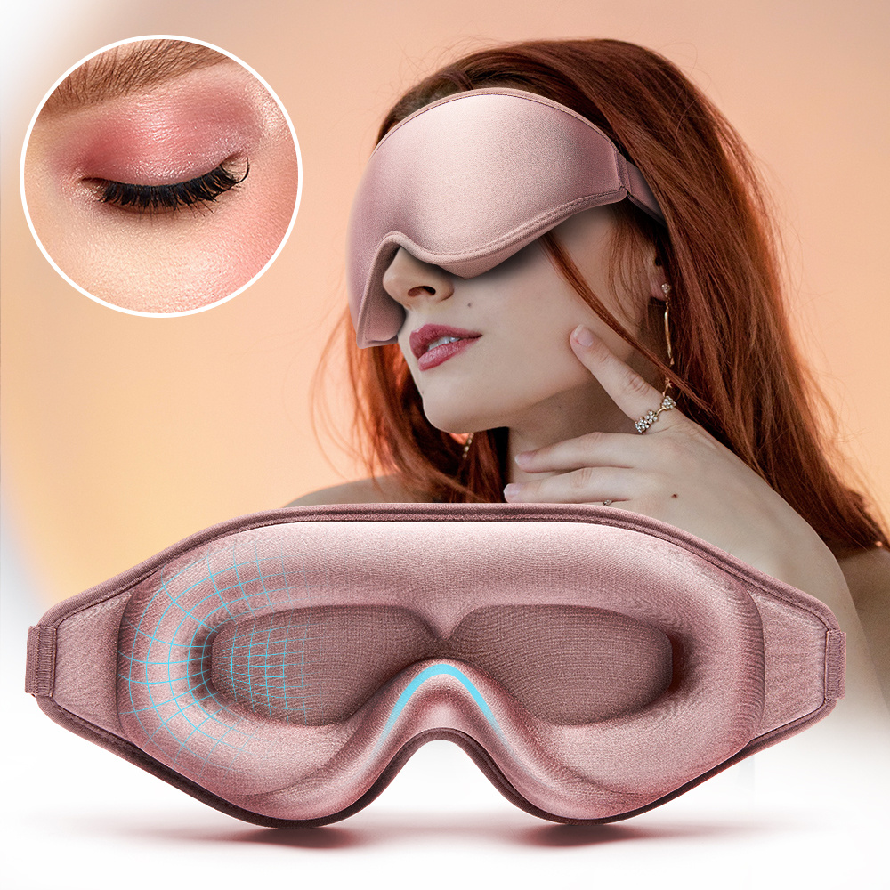 Máscara para dormir para hombres y mujeres, máscara para dormir con  almohadillas 3D con la forma de los ojos, de forma cóncava, bloquea la luz,  suave