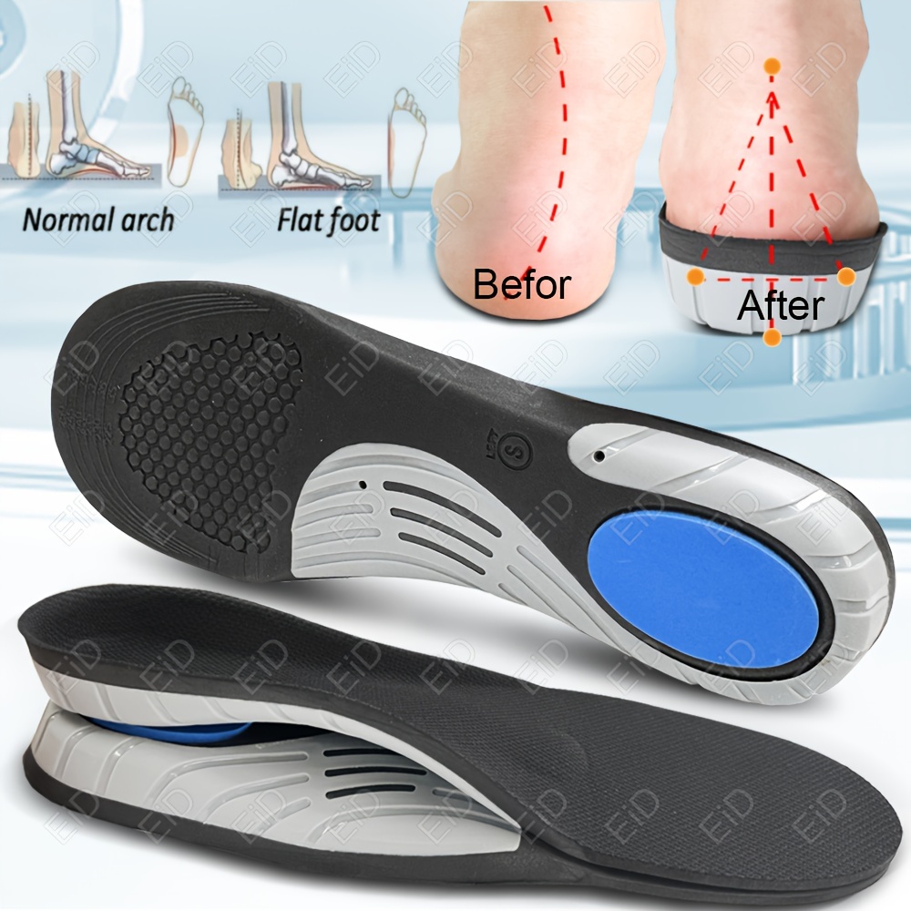 1pair Shock Absorption Comfortable Breathable Deodorant Insole Arch Support  Athletic Insoles For Men Women, Today's Best Daily Deals