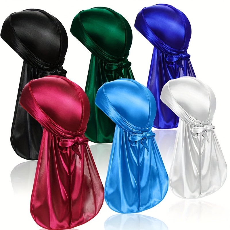 Silky Durags, Silky Durag Waves, Silky Durag Pack With Wave , High Stretch  Elastic Silky Satin Durag Extra Long Tails For Men Women - Temu