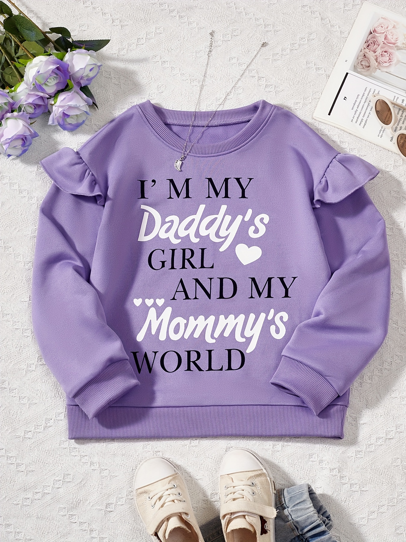 Baby Girls Casual 's Got Daddy's Money Short Sleeve Round - Temu