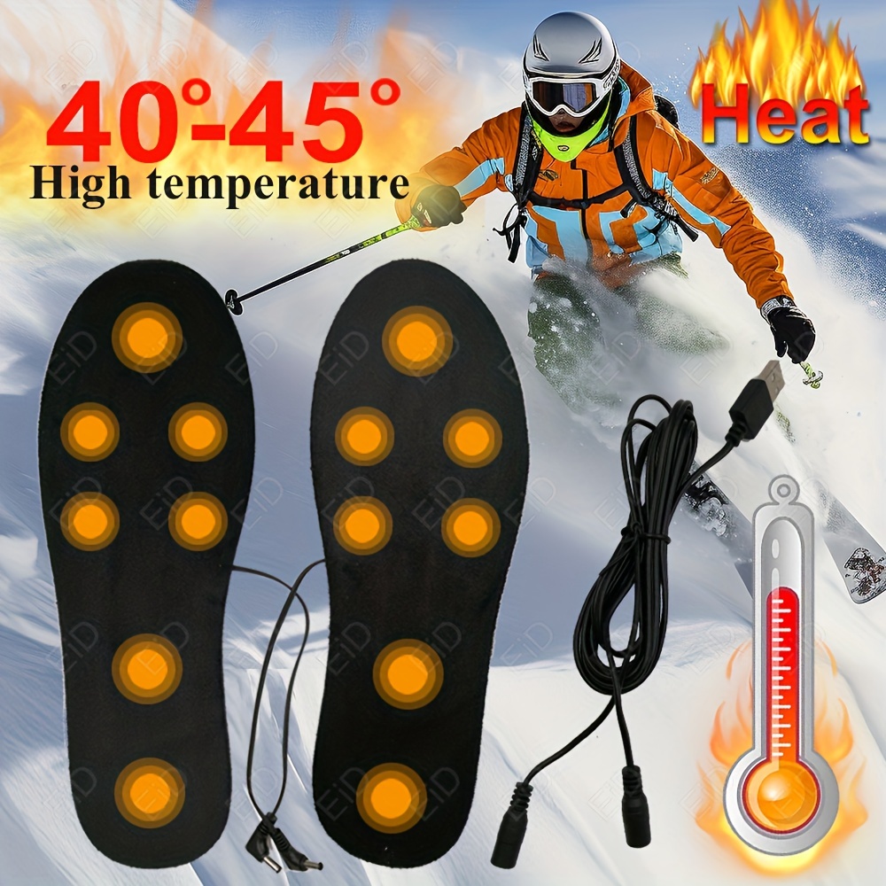 Usb Heated Shoe Insoles Electric Foot Warming Pad Feet - Temu