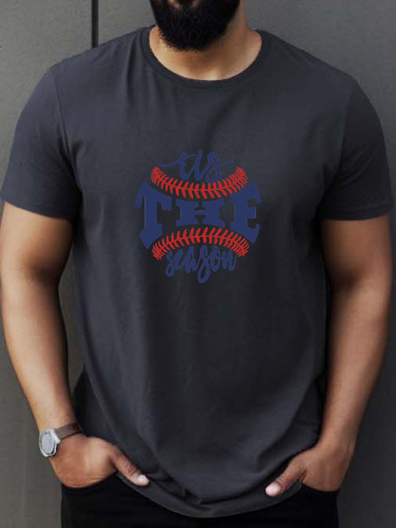 Men Plus Size Baseball Shirts - Temu