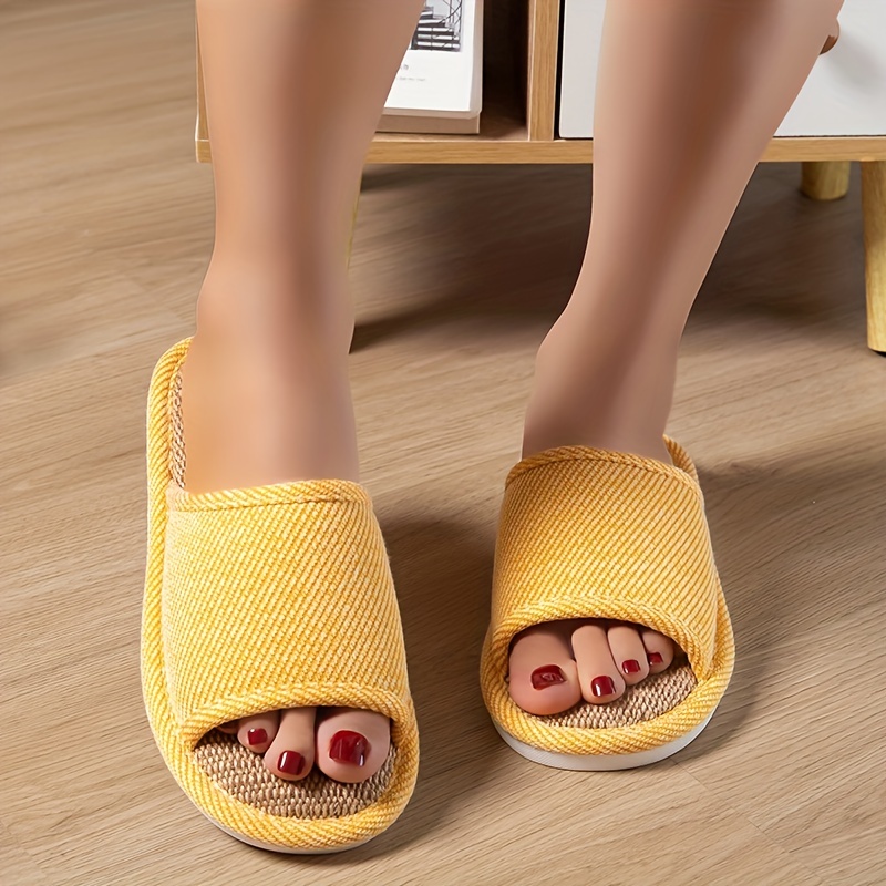 Pantuflas de casa ajustables para hombre, puntera abierta, transpirables,  para interiores, con espuma viscoelástica para dormitorio, patio