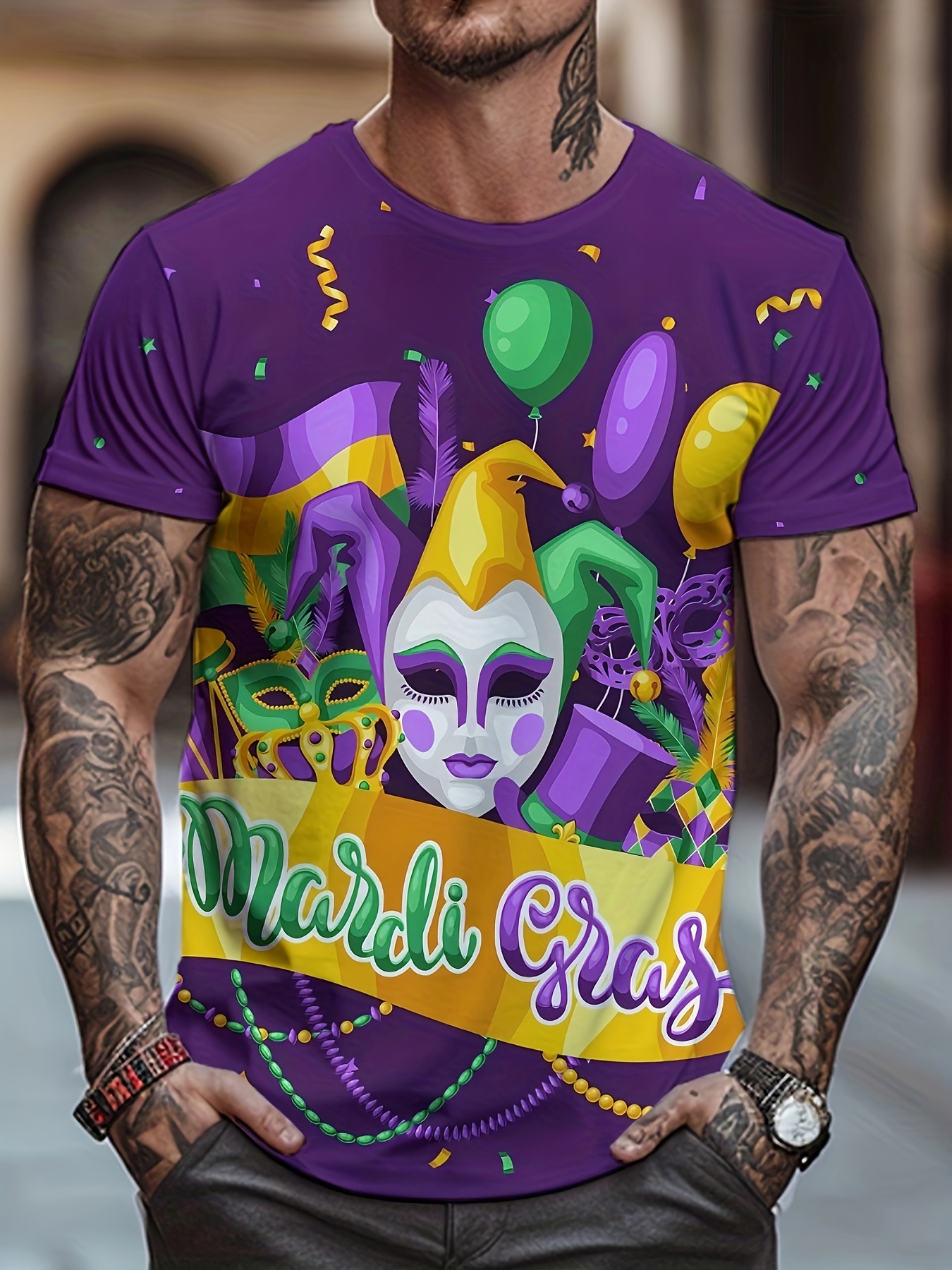 Jester Clown Joker Face Mardi Gras Multi-Color Embroidered Iron-On Patch  Applique