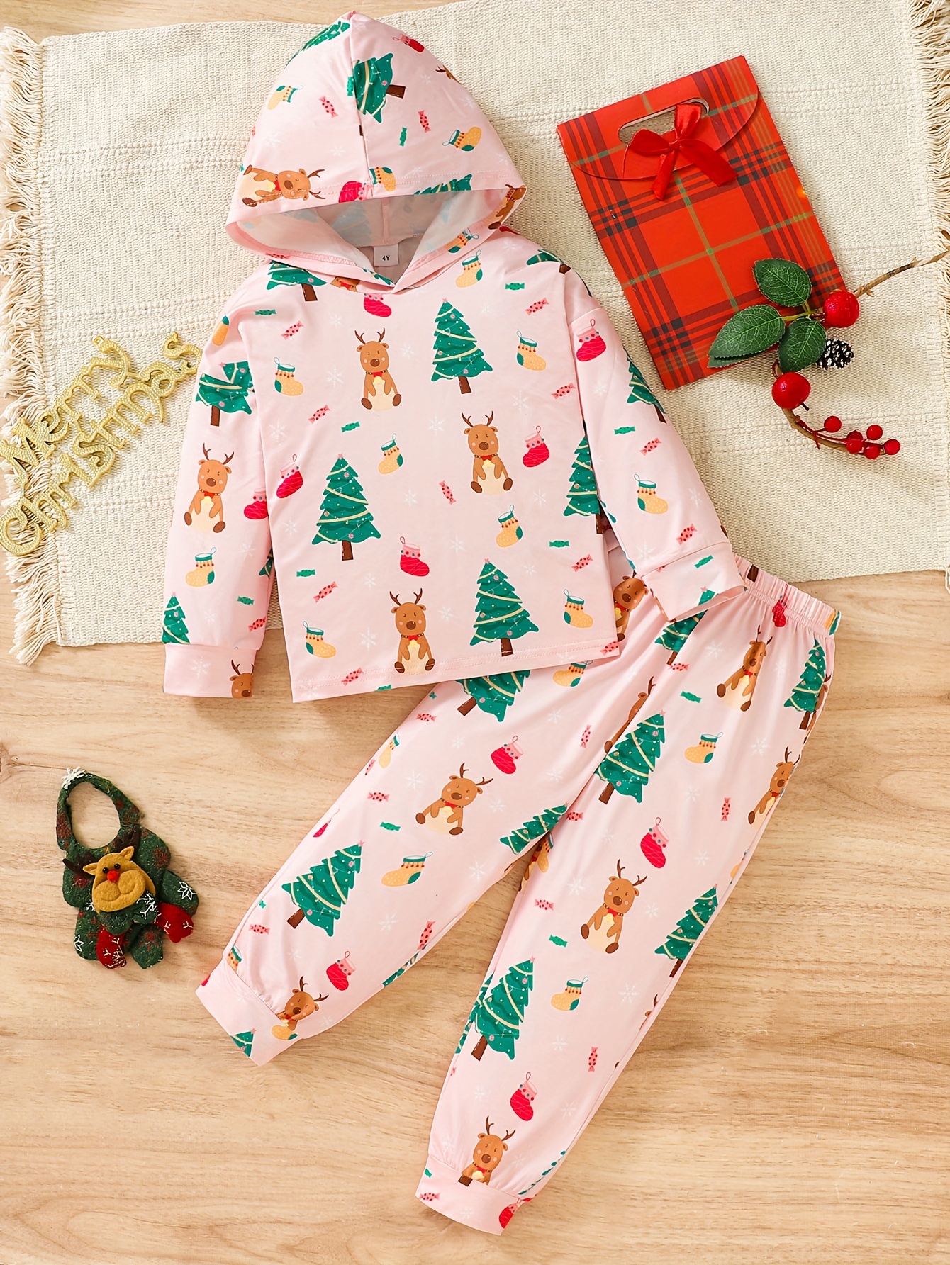 Infant girl christmas on sale pajamas