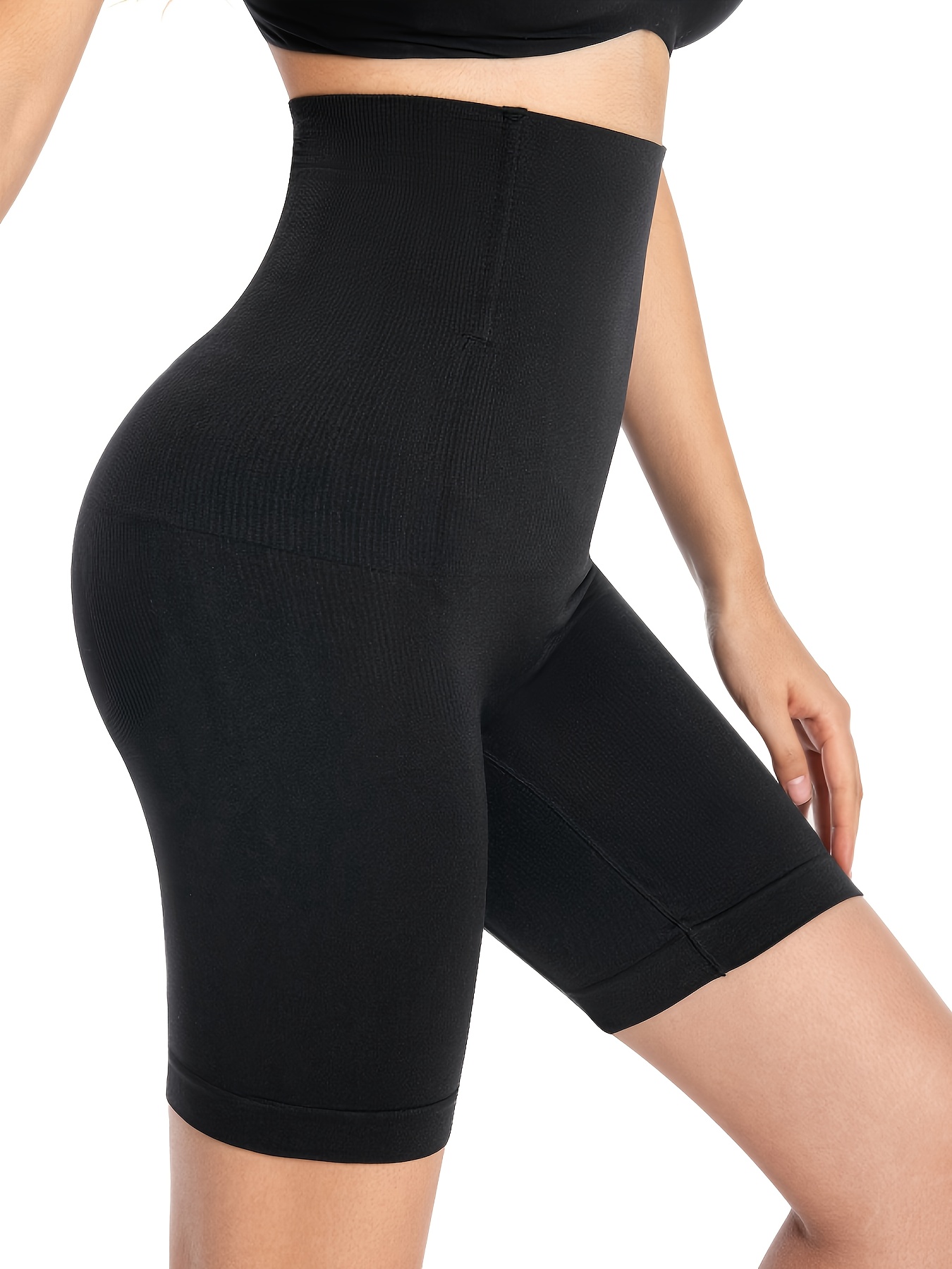 Seamless Solid Shaping Shorts, Tummy Control Butt Lifting Padded Shorts,  Women's Underwear & Shapewear