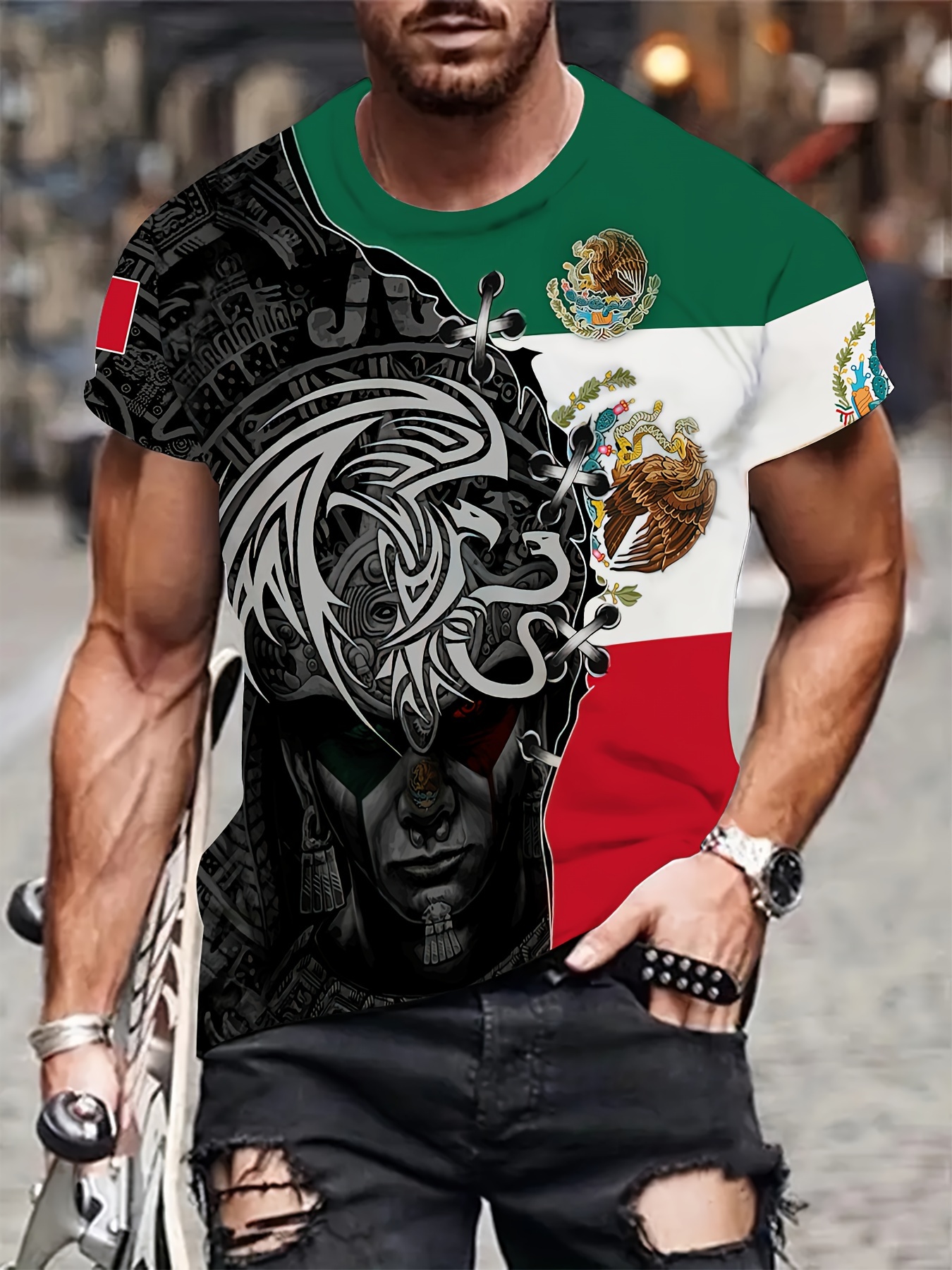 Mexico Aztec Calendar Jersey - Temu