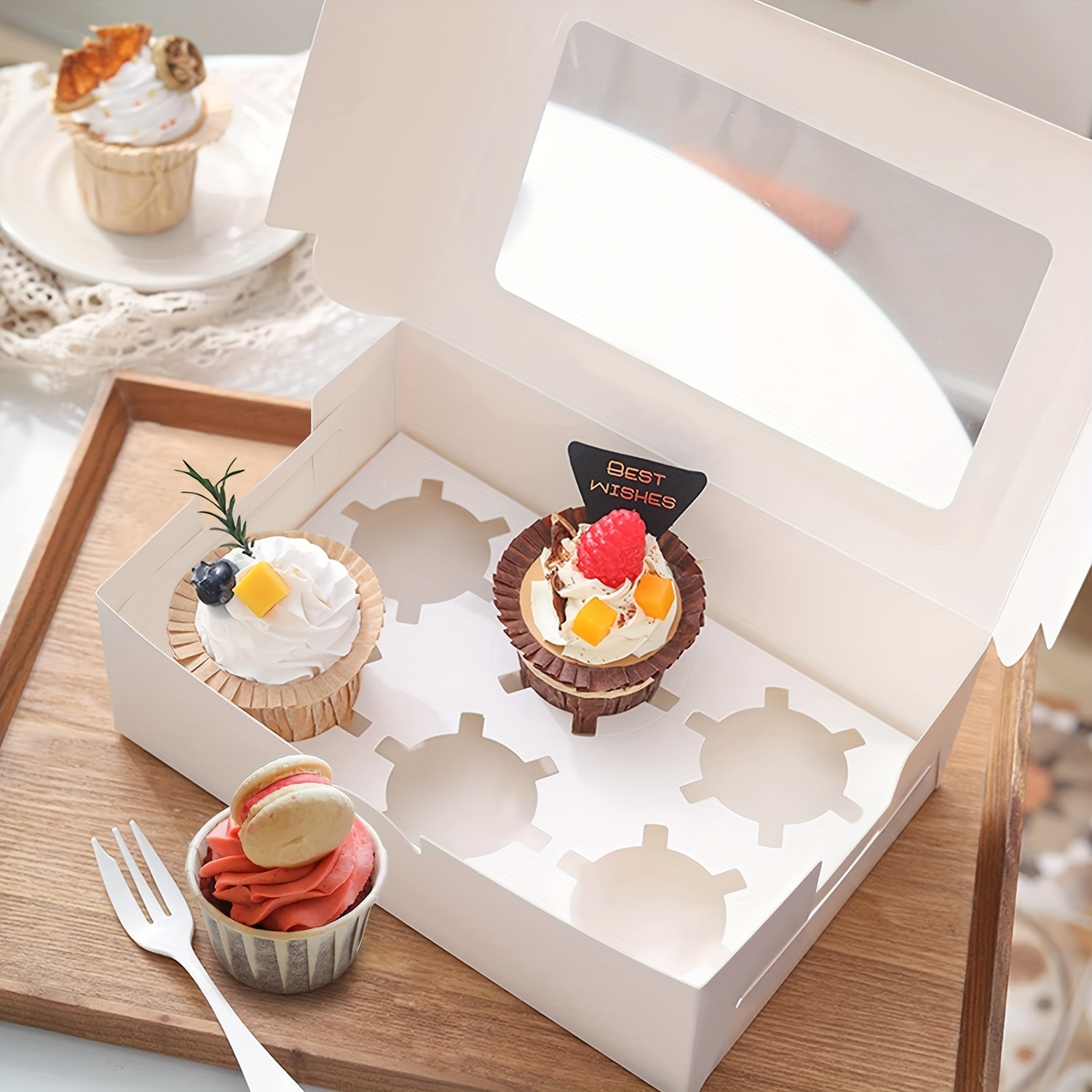 Urne Anniversaire Cupcakes - Boîte et emballages pour chocolats aniversaires