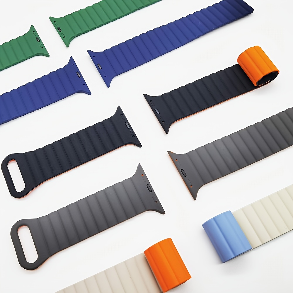 Silicone Loop Magnetic Strap For Watch Band Bracelet - Temu