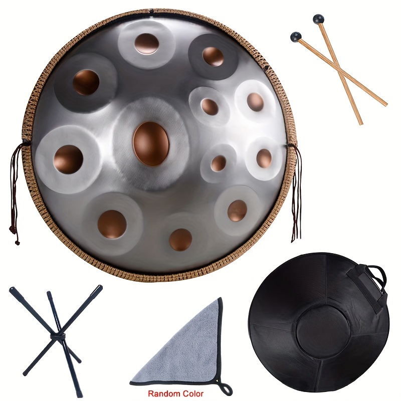 LOMUTY Steel Tongue Drum 11 Notes 12 Meditation Musical Percussion  Instrument Hand Pan Drum(White) 