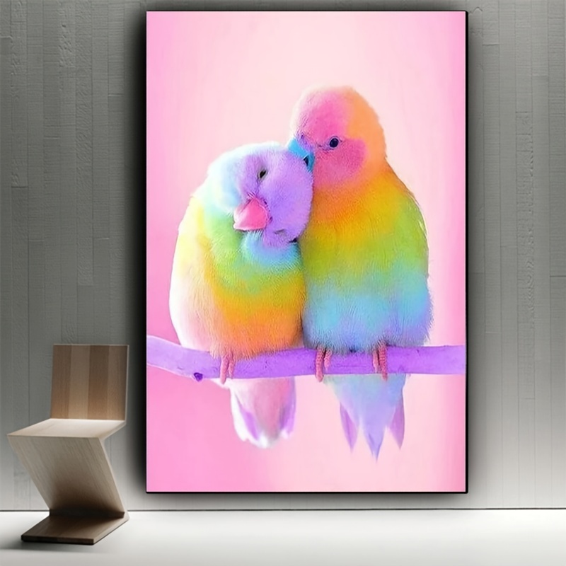 DIY Full Crystal Diamond Paintings Animal Colored Parrot Novelties Mosaic  Diamond Art Similar To Cross-stitch Handmade Jewelry Home Decor(No Frame)