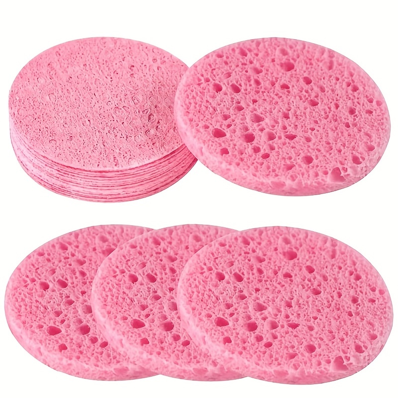 5pcs Compressed Facial Sponges for Cleansing, Individually Wrapped Heart-shaped  Natural Cellulose Exfoliator Sponge Disposable Sponge Pads for Face  Cleansing, Cosmetic, Spa, Makeup Remover