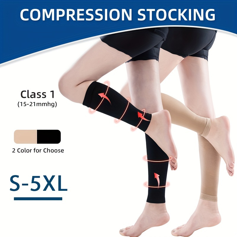 Doc Miller Calf Compression Sleeve 1Pair 20-30mmHg Recovery Varicose Vein  VIOLET
