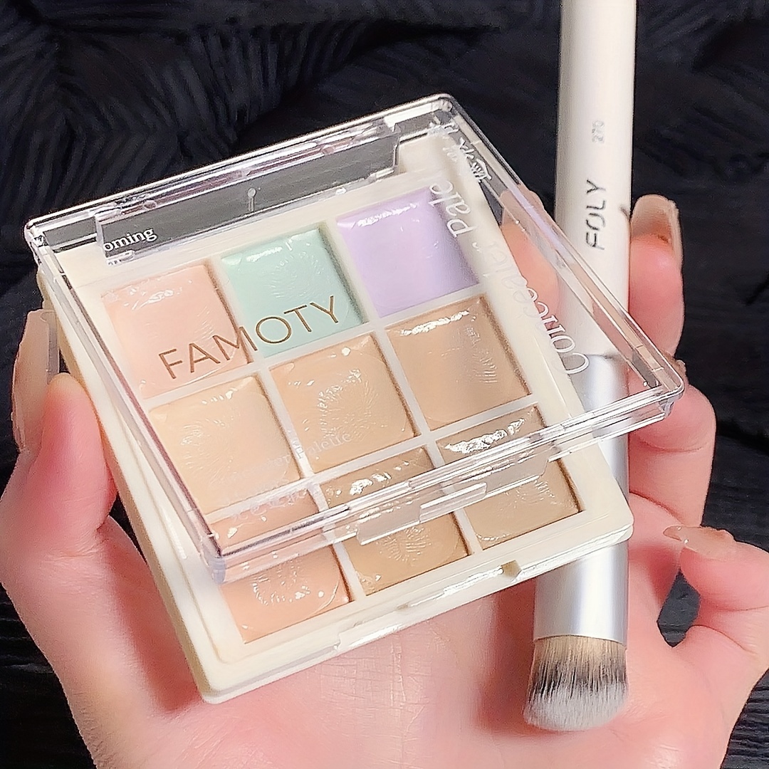 Palette anti-cernes crème,Maquillage anti-cernes tricolore - Correcteur de  couleur coréen pour une couverture imperméable, co