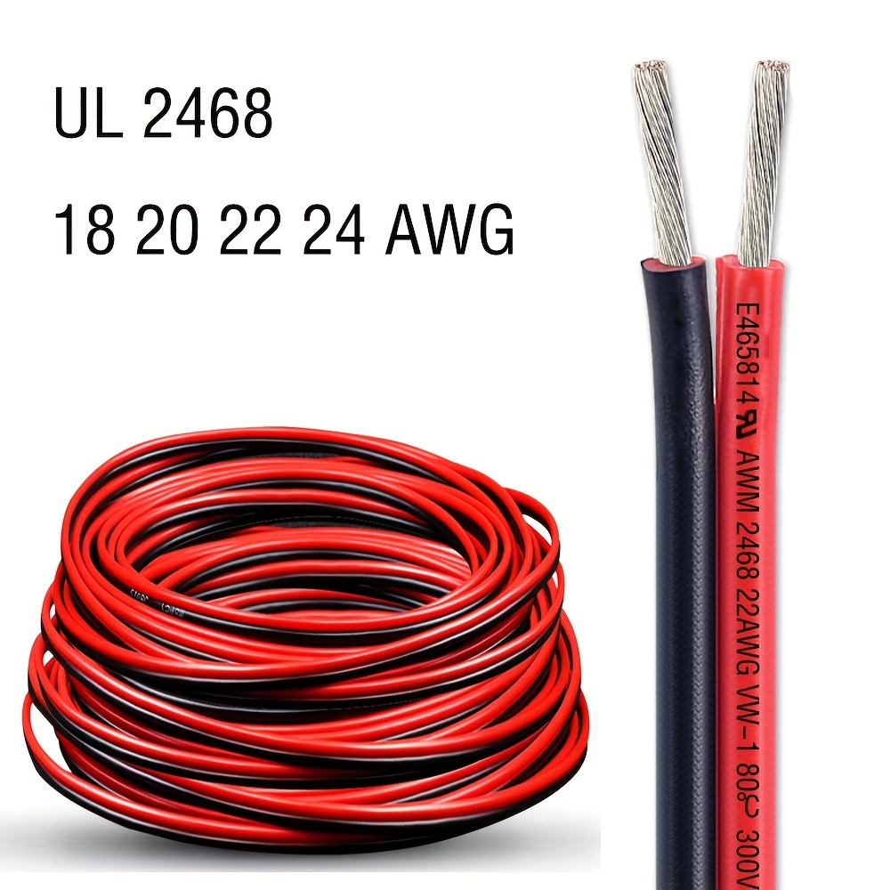 AC/DC Wire 8 Gauge 8 AWG Welding Battery Pure Copper Flexible Cable Wire -  Car, Inverter, RV, Trucks (25 ft Black + 25 ft Red)