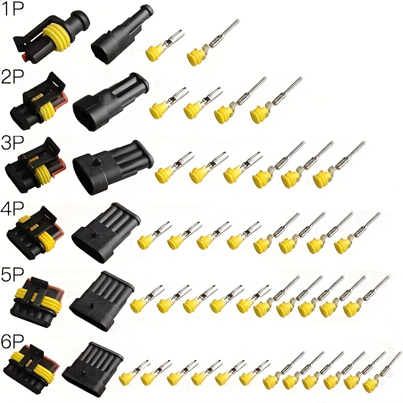 10pcs/5 Pares 2 pin Conector Cable Impermeable Sellado - Temu Chile