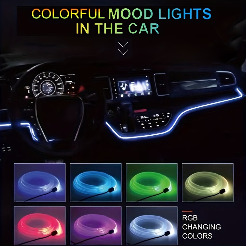 Sheng Ou LED Voiture Interieur,Éclairage D'ambiance Voiture,Éclairage  Intérieur de Voiture,Bande Lumineuse à LED de Voiture,LED Intérieur  Auto,LED