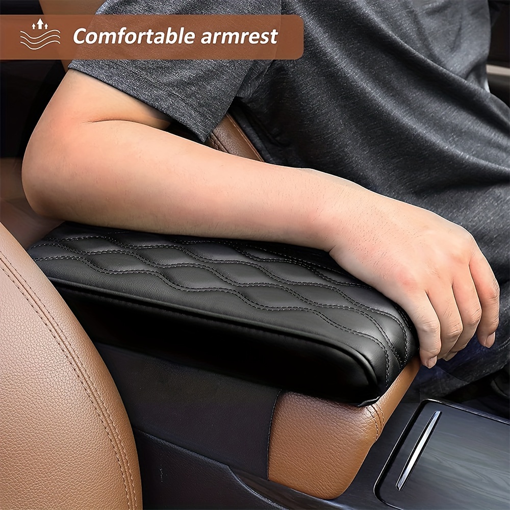 Center Console Arm-rest Cover Pad Universal Fit for SUV/Truck/Car, Car  Armrest Seat Box Cover, Leather Auto Armrest Cover Velvet black
