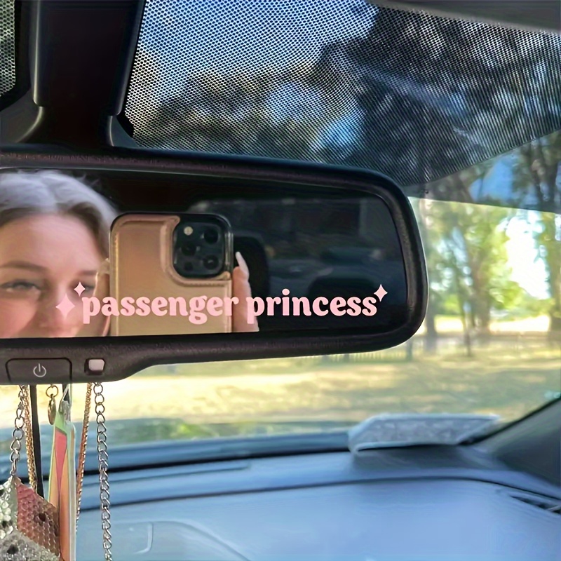 1pc Creative Crown Love Heart Star Passenger Princess Stickers For Car  Rearview Mirrors, Funny Creative Sticker for Car Makeup Mirror,Cute Girly  Car Decor