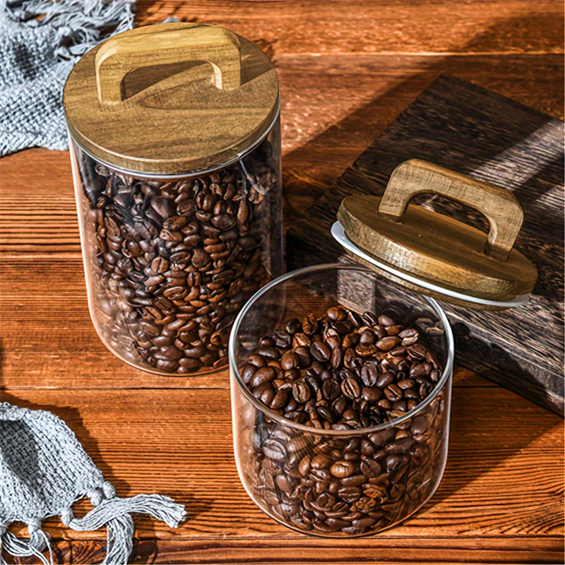 Recipiente de café hermético – Contenedor de café de acero inoxidable  sellado al vacío para café, azúcar, té, grano (4 tamaños) (S)