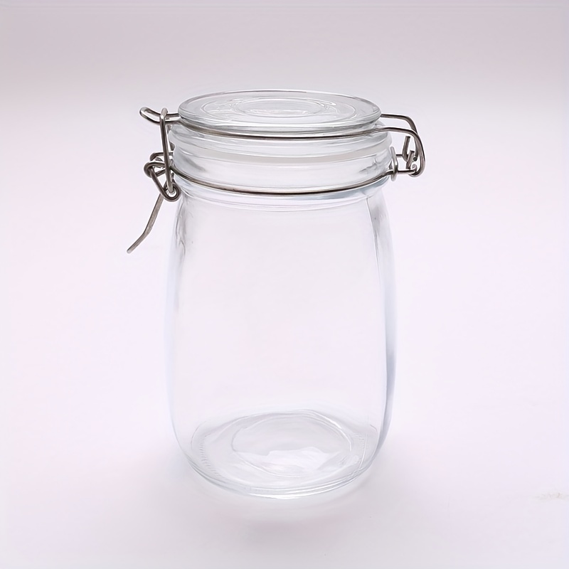 2PACK 60 Ounce Square Large Glass Jar with Bamboo Lid - Large Kitchen Glass  Jars