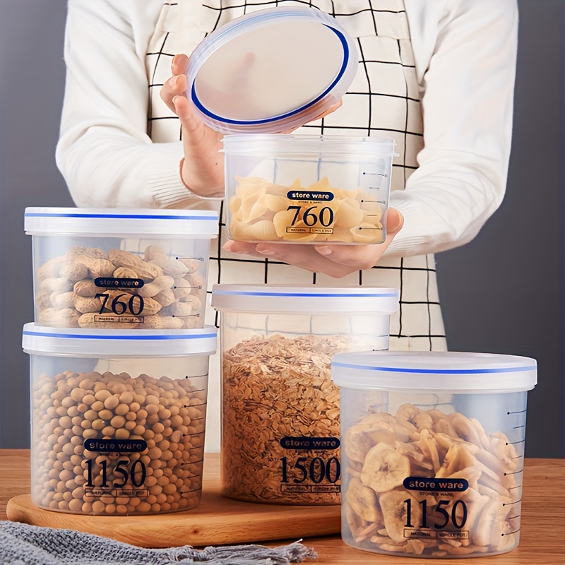 7PCS Airtight Food Storage Containers With Lids Chef For Sugar, Flour, Nut,  Cereal And Bakery 