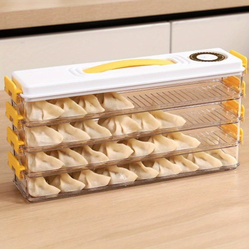 Heiheiup Three Layer Food Preservation Storage Box Dumpling Storage Box  Stackable Transparent Food Storage Box Suitable For Kitchen And  Refrigerator Desk Pet Containers 