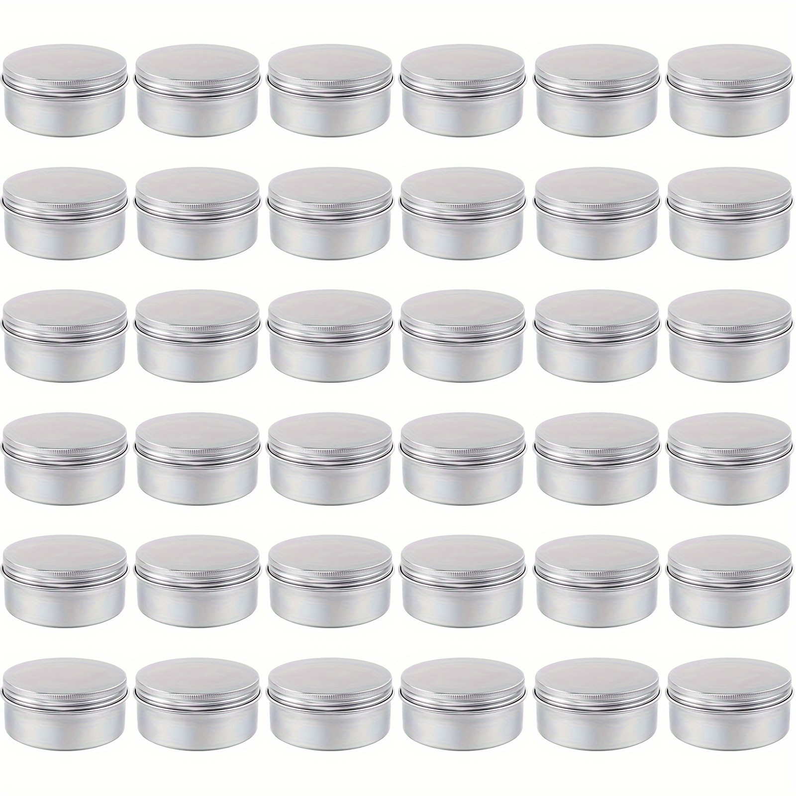 Aluminum Tin Cans, 24PCS 1/2 Oz Metal Round Tins Containers Screw Lid Small  Empty Storage Travel Tin Jars for Candles, Salve, Cosmetics, Spice