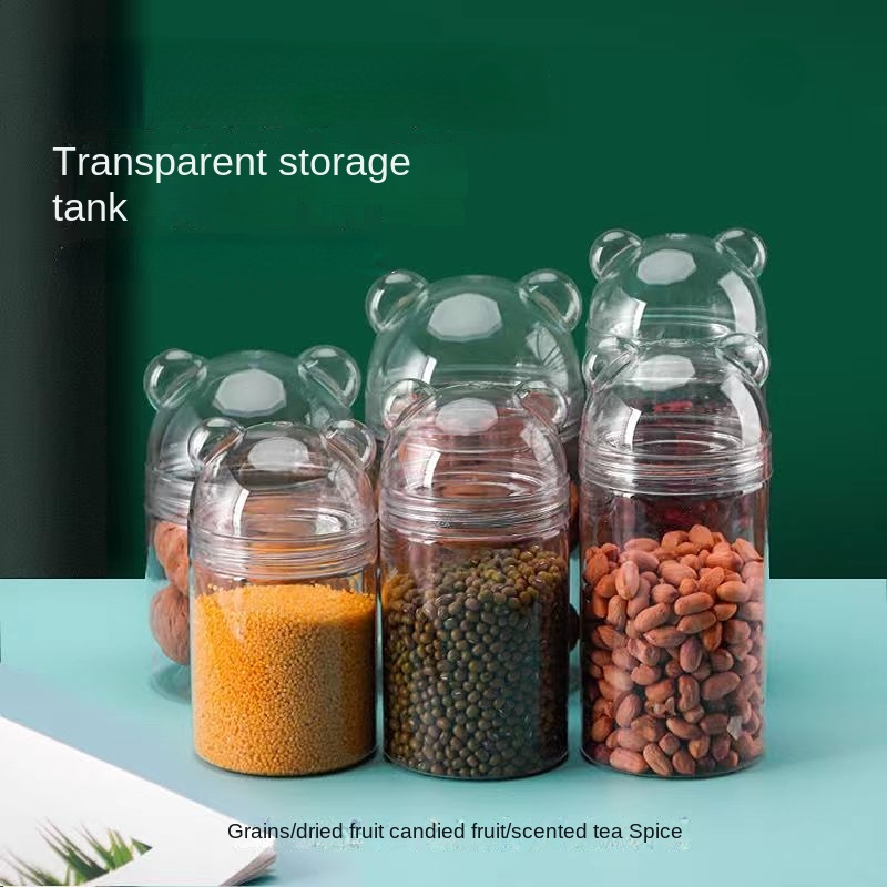 Transparent Glass Mixed Grain Snack Storage Sealed Jar With - Temu