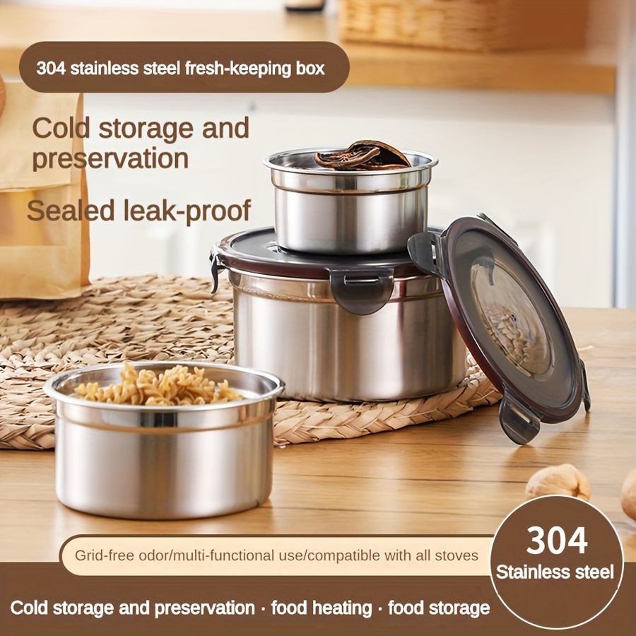 Leakproof Stainless Steel Condiment Container With Lids - Temu