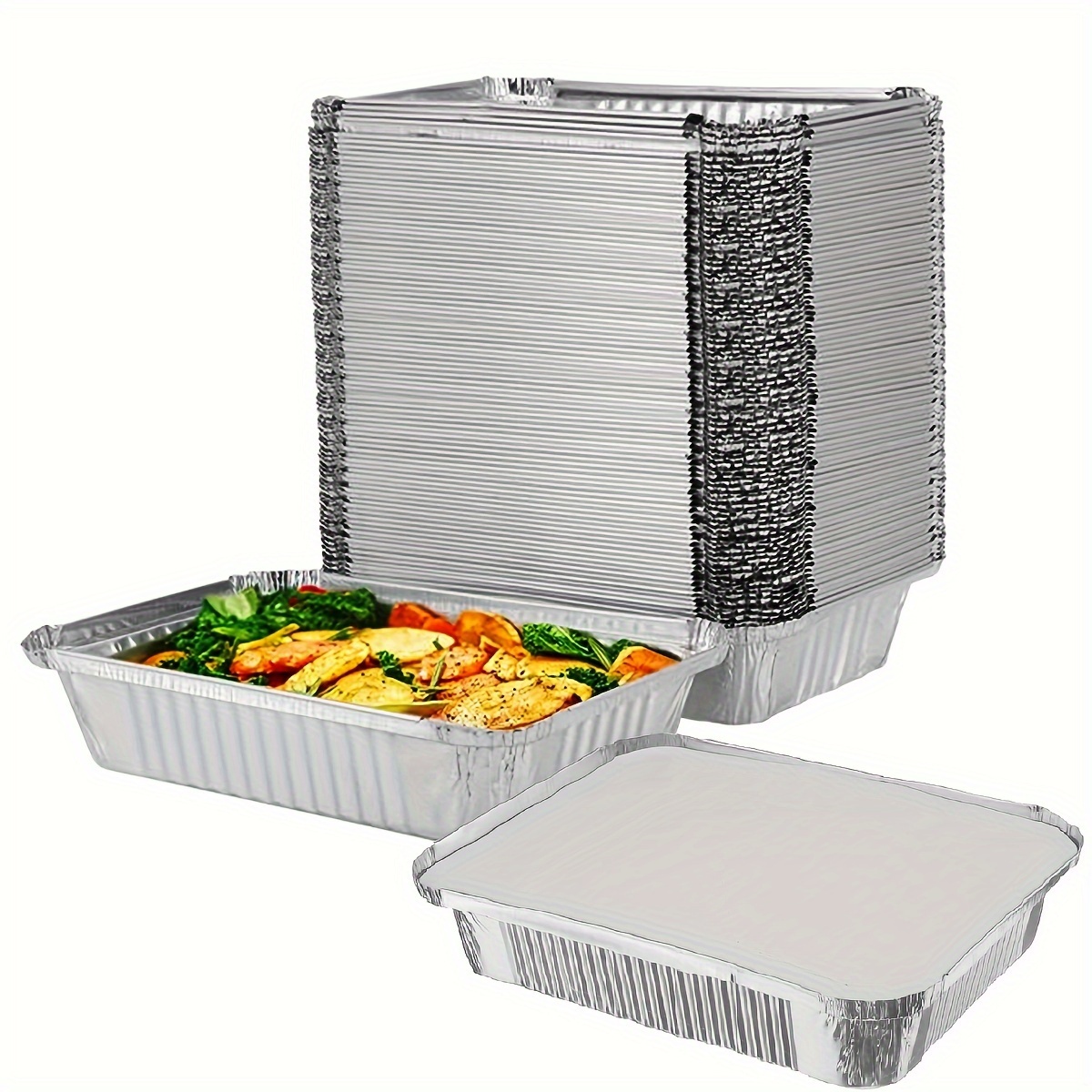 Disposable Aluminum Foil Steam Roaster Pans Heavy Duty Baking Roasting  Broiling 20 X 13 X 3 (60)