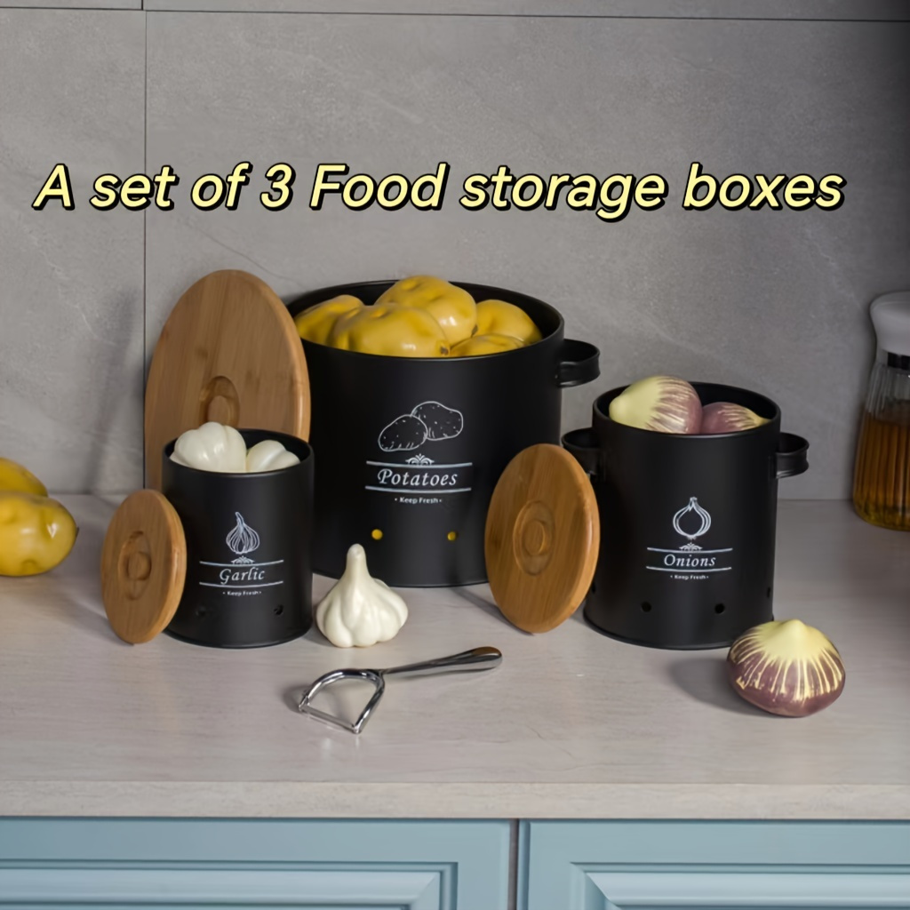 Vintage Potato Onion Kitchen Storage Canisters For Pantry - Temu