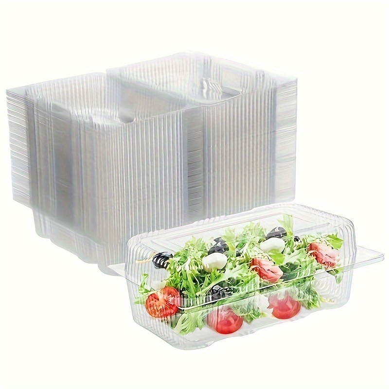 Clamshell Take Out Tray Durable Plastic Hinged Food - Temu