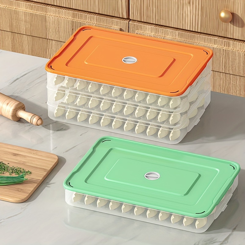 Snack Box Container, Durable Dumpling Snack Tray, Timekeeping Multi-Layer  Snack Box Container, Portable Dumpling Organizer and Crisper, Food-Grade  PET