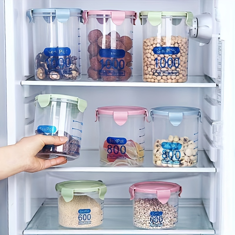 Household Refrigerator Kitchen Storage Box SeaLED Fruit Food Fresh-Keeping  Box Food Containers Sealable Containers Clear Cereal Storage Containers  Airtight Food 