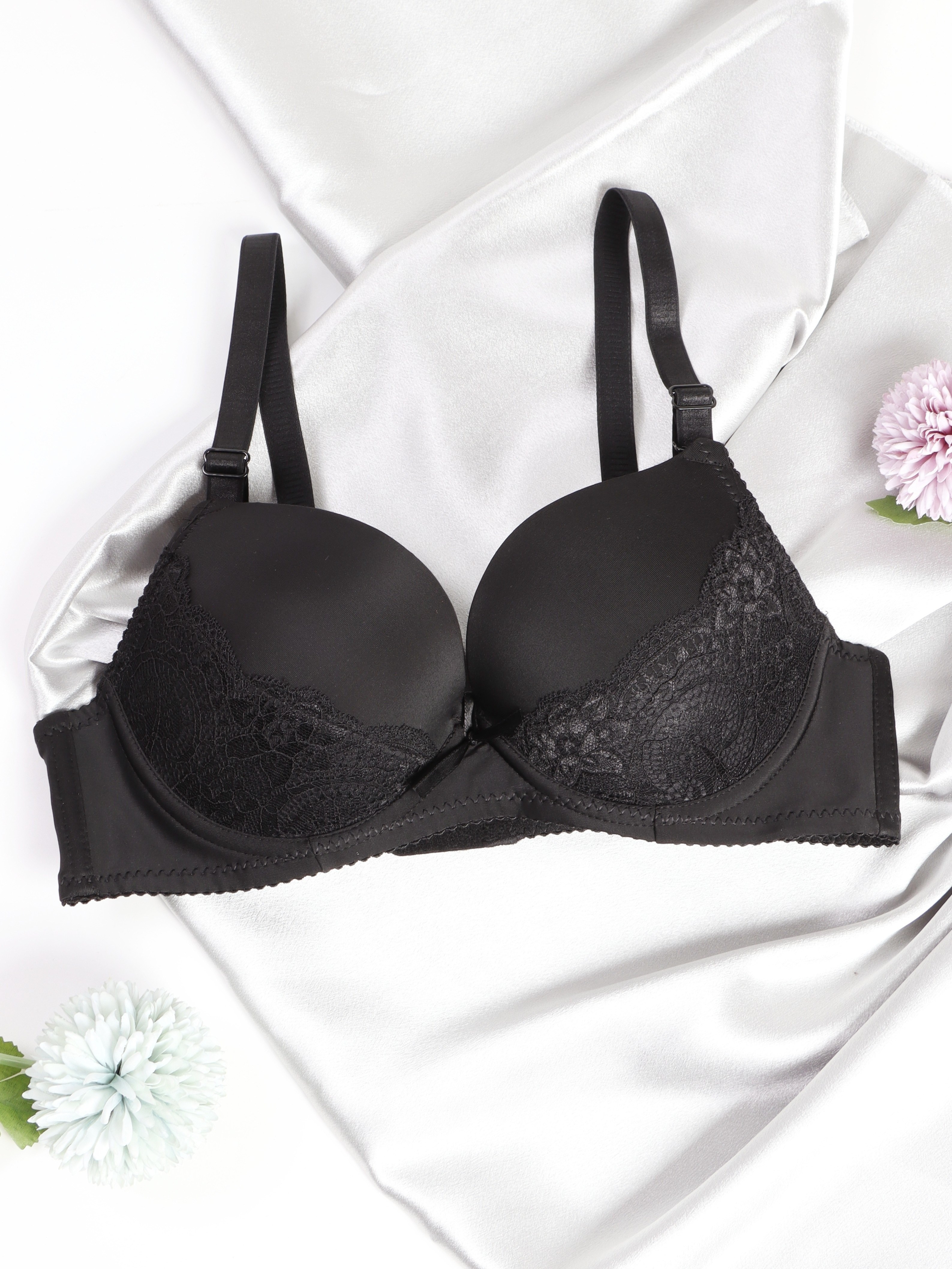 Women Matalan Lingerie | Secret Lace Up Stick On Bra black