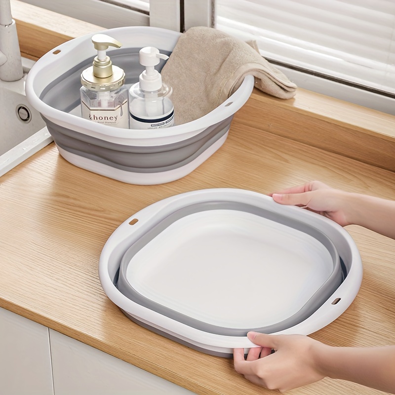 Collapsible Dish Tub, Portable Folding Washing Basin - Small