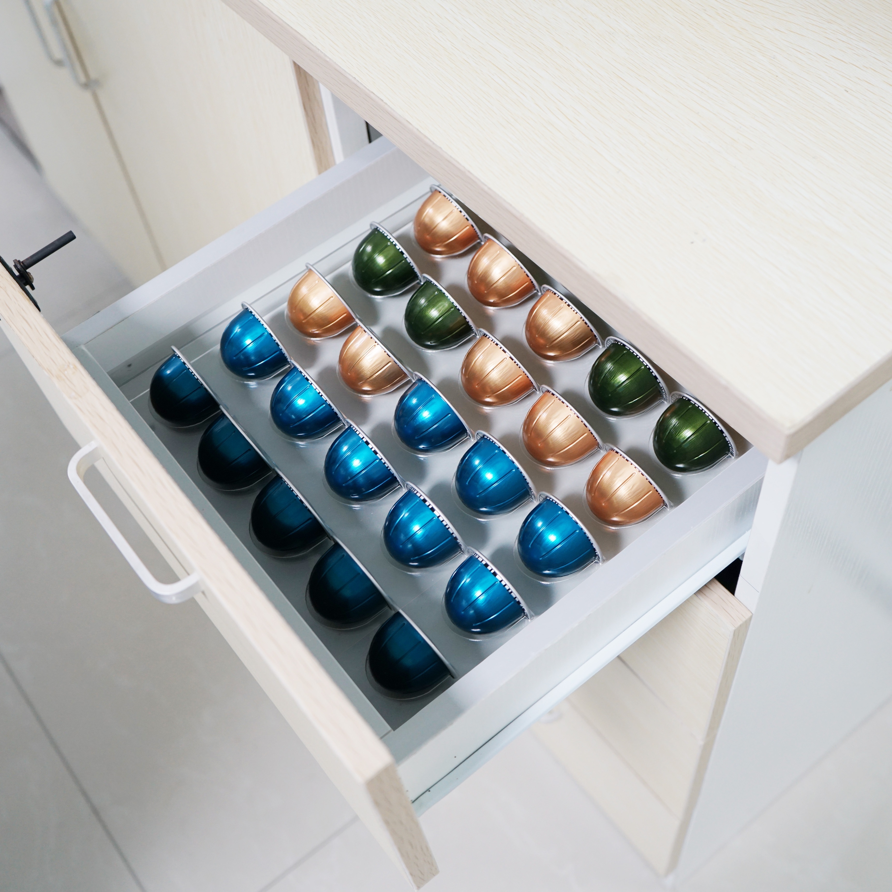 Capsule Coffee Pods drawer Holder Tower Stand coffee machine base 30 pods -  Bed Bath & Beyond - 30968606