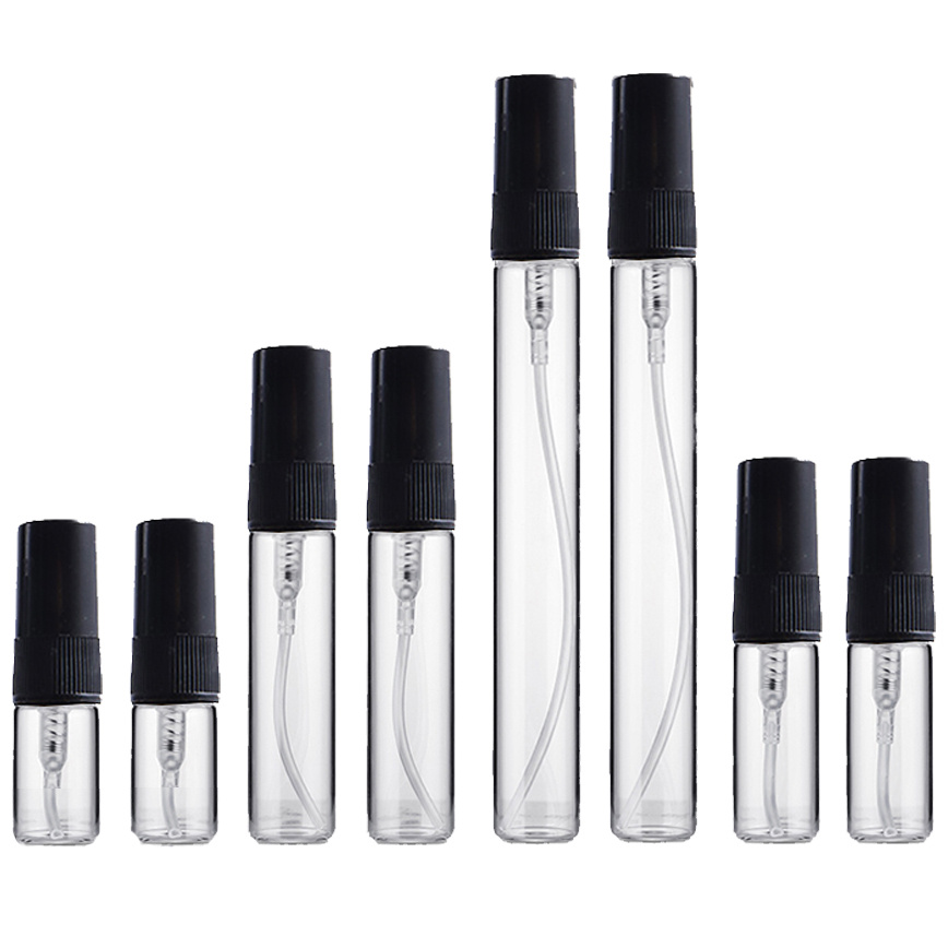 20pcs 2ML 3ML5ML 8ML 10ML Clear Plastic Spray Bottle Portable Perfume  Atomizer Mini Sample Test Tube Thin PET Vials