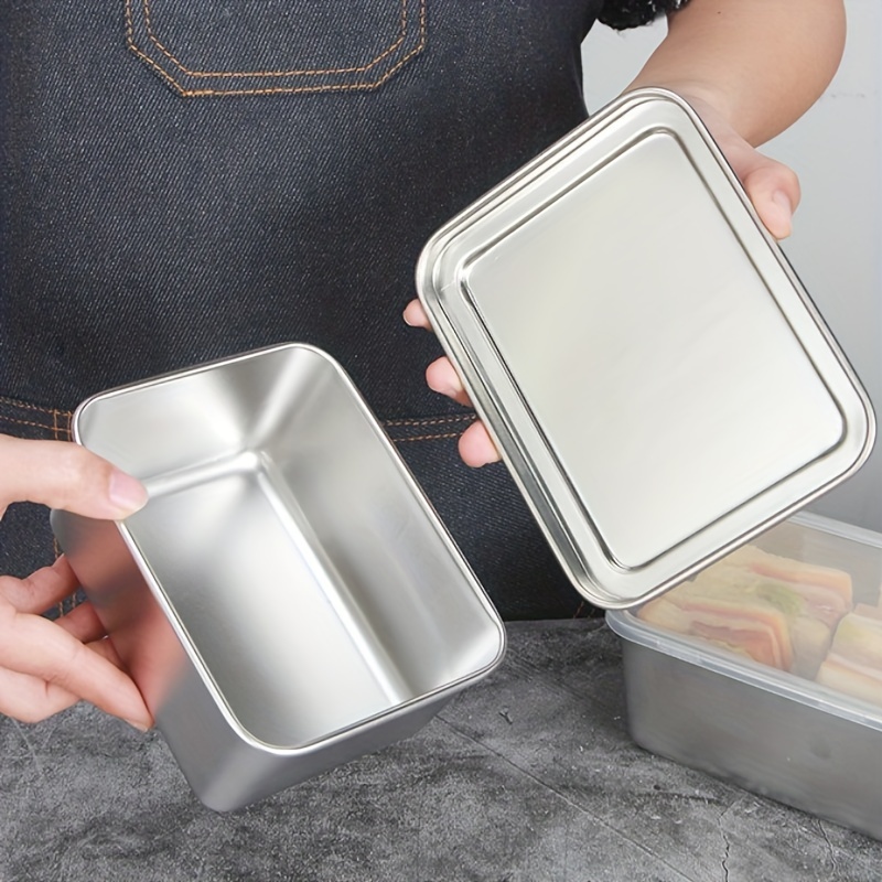 304 Stainless Steel Japanese-style Fresh-keeping Box, Good-looking Bamboo  Wood Lid Lunch Box, Fresh-keeping Box With Strap For Teenagers And Workers  At School, Canteen, Back School, For Camping And Picnic, Home Kitchen  Supplies 