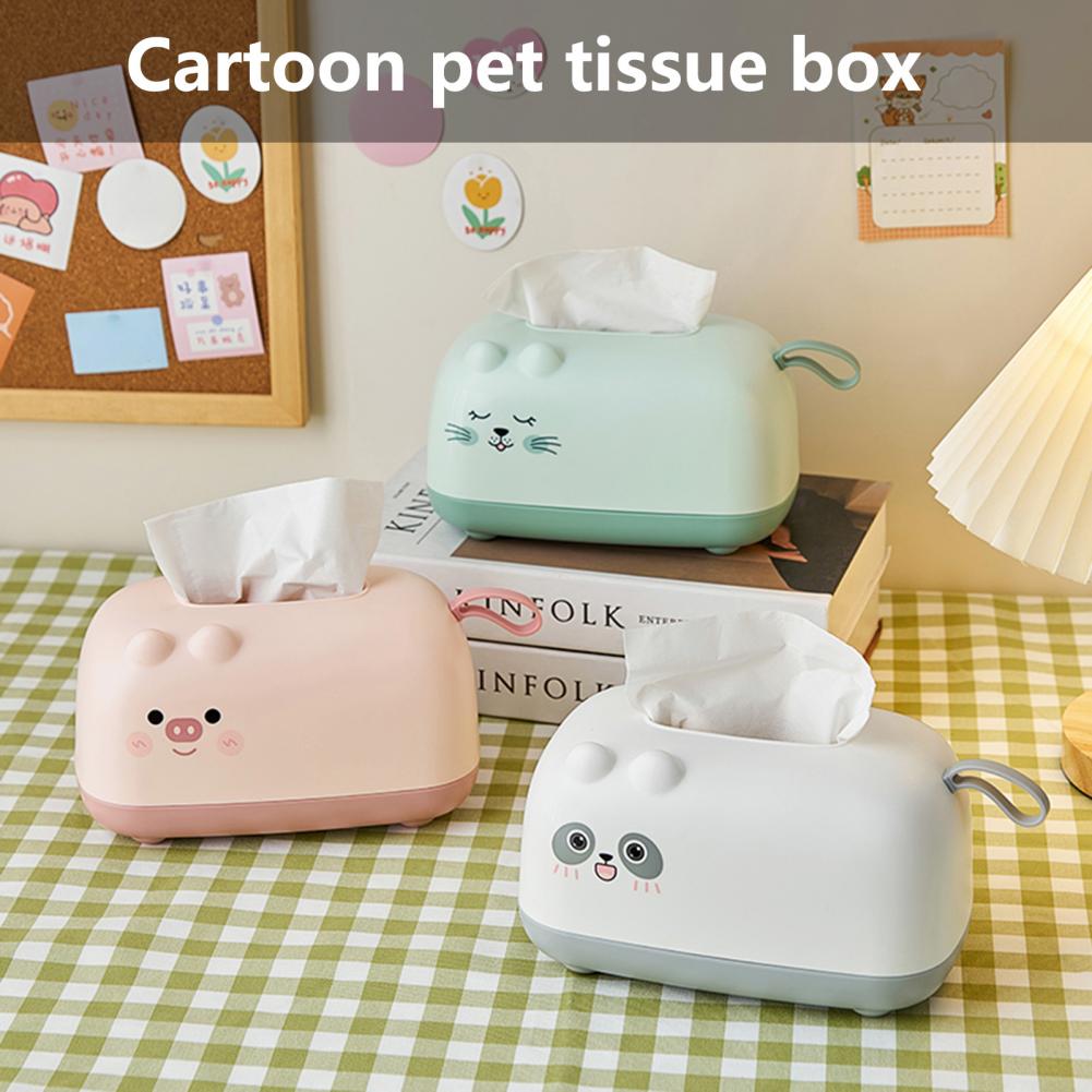 Desktop Tissue Box Pumping Paper Storage Holder Plastic - Temu