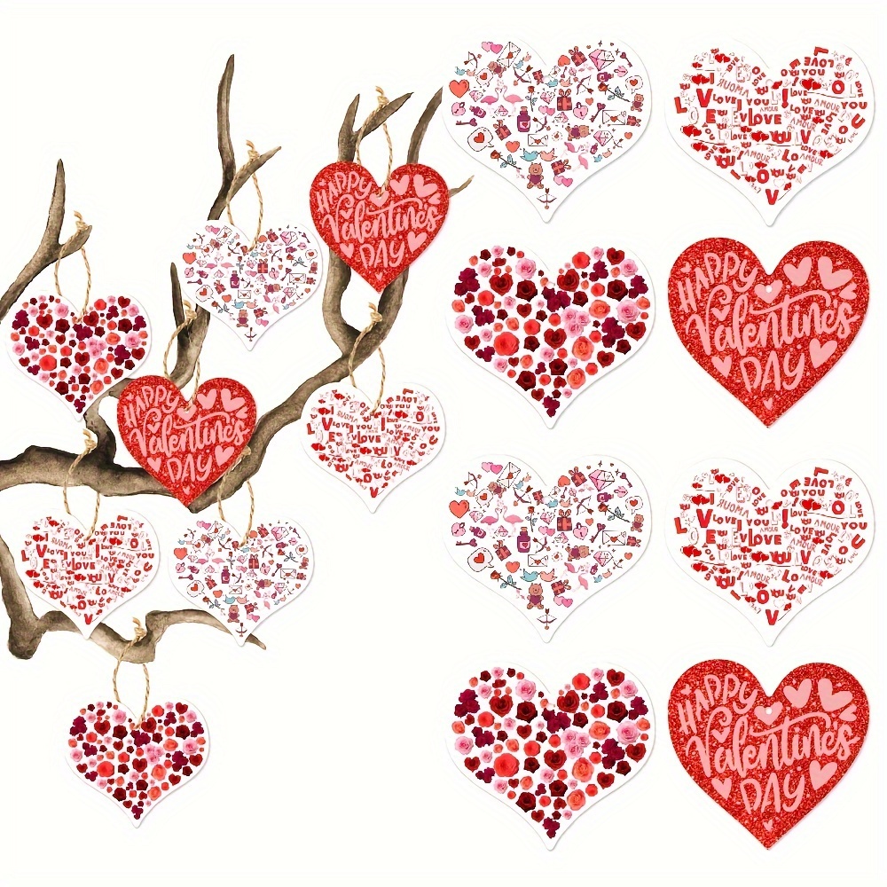 120pcs Mixed Valentine Heart Stickers Diy Foam Adhesive Patches