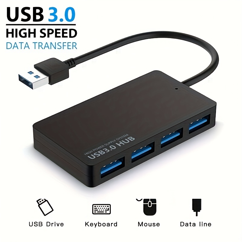 USB 3.0 Hub, VIENON 4-Port USB Hub USB Splitter USB Expander for Laptop,  Xbox, Flash Drive, HDD, Console, Printer, Camera,Keyborad, Mouse