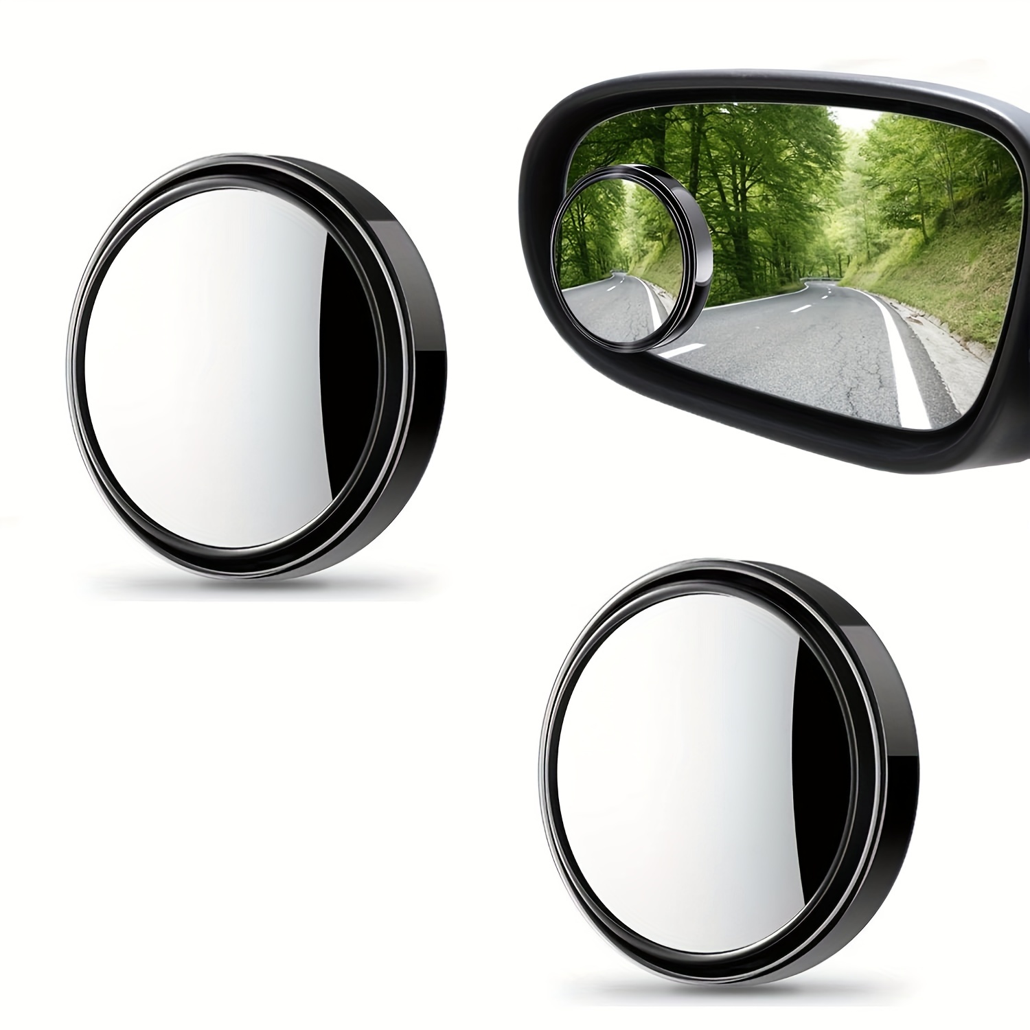 Blind Spot Car Mirrors: Semi Oval Convex Rear View/Side Car Mirror  |Automotive Exterior Accessories | Blindspot Stick On Mirror For Car By  Utopicar