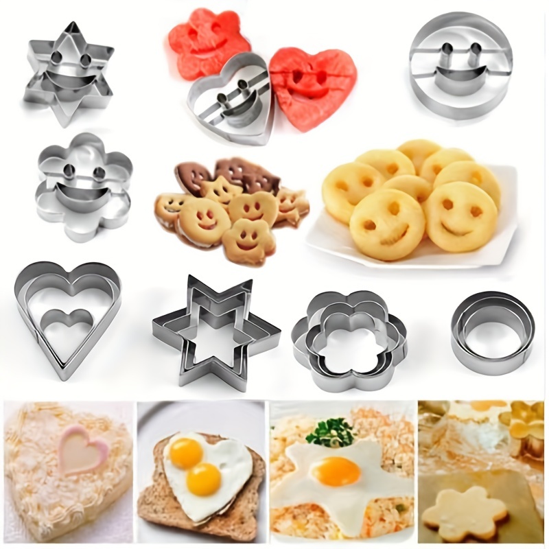 Cookie Cutters For Kids 9PCS Crumble Cookie Cutter Mini Clay Cutters DIY  Making Not Easy To Break For Pancakes Muffin Sandwich - AliExpress